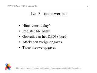 Les 3 - onderwerpen