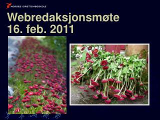 Webredaksjonsmøte 16. feb. 2011