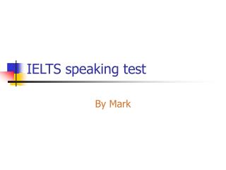 IELTS speaking test