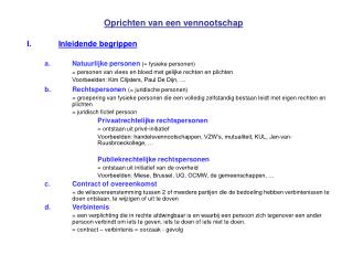 Oprichten van een vennootschap
