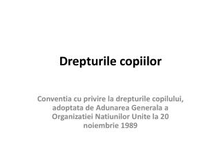 Drepturile copiilor