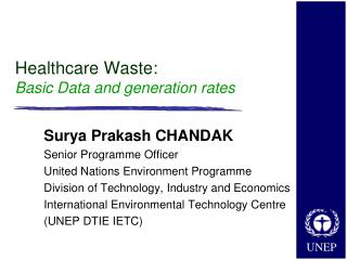 Healthcare Waste: Basic Data and generation rates
