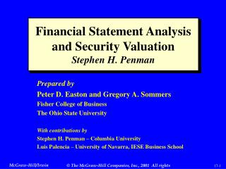 Financial Statement Analysis and Security Valuation Stephen H. Penman