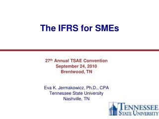 The IFRS for SMEs