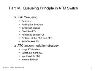 Fair Queueing Definition Parking Lot Problem Buffer Scheduling Fluid-flow FQ