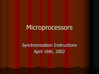 Microprocessors