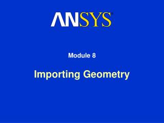 Importing Geometry