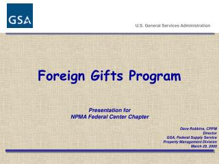 Foreign Gifts Program