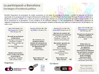 La participació a Barcelona Estratègies d’incidència política