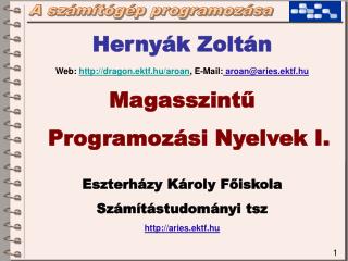 A számítógép programozása