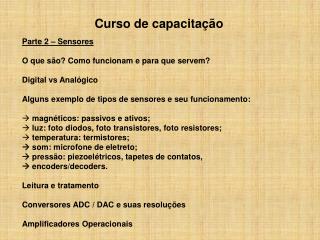 Curso de capacitação