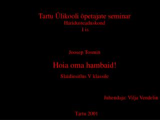 Tartu Ülikooli õpetajate seminar