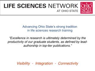 Advancing Ohio State’s strong tradition in life sciences research training