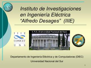 Instituto de Investigaciones en Ingeniería Eléctrica “Alfredo Desages” (IIIE)