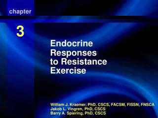 Endocrine Responses to Resistance Exercise