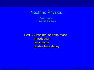 Neutrino Physics