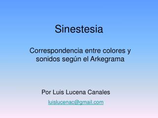 Sinestesia