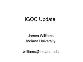 iGOC Update