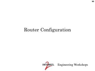 Router Configuration