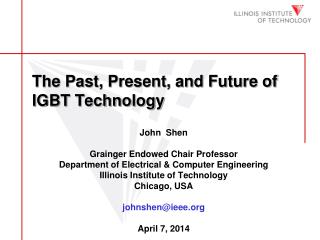 The Past, Present, and Future of IGBT Technology