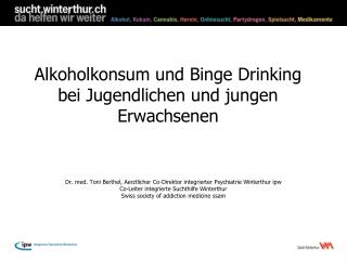 Alkoholkonsum und Binge Drinking bei Jugendlichen und jungen Erwachsenen