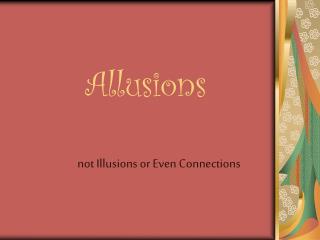 Allusions