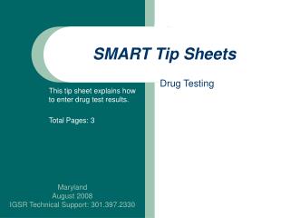 SMART Tip Sheets