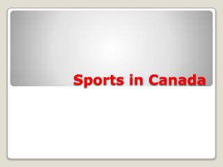 Sports in Canada