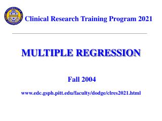 Clinical Research Training Program 2021