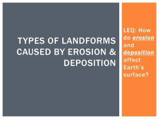 Types of Landforms Caused by Erosion & Deposition