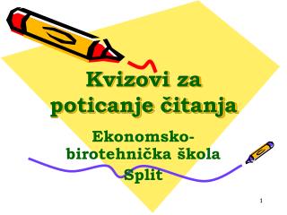 Kvizovi za poticanje čitanja