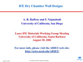 IFE Dry Chamber Wall Designs