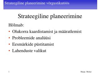 Strateegiline planeerimine