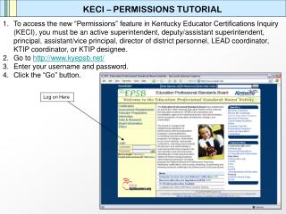 KECI – PERMISSIONS TUTORIAL