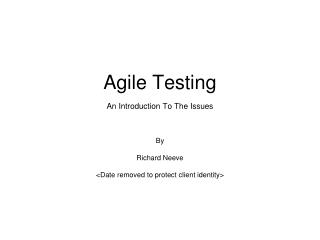 Agile Testing