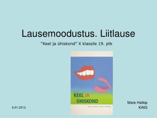 Lausemoodustus. Liitlause