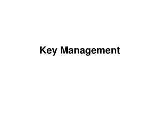 Key Management