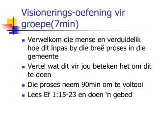 Visionerings-oefening vir groepe(7min)