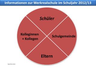 Informationen zur Werkrealschule im Schuljahr 2012/13