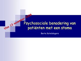 Psychosociale benadering van patiënten met een stoma