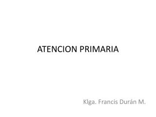 ATENCION PRIMARIA