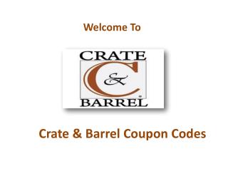 Crate & Barrel Coupon Codes