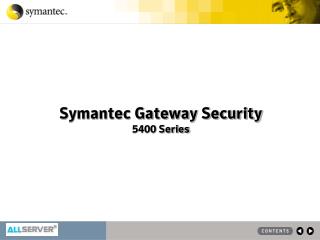 Symantec Gateway Security 5400 Series
