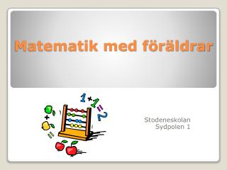 Matematik med föräldrar