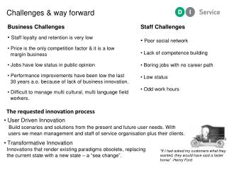 The requested innovation process