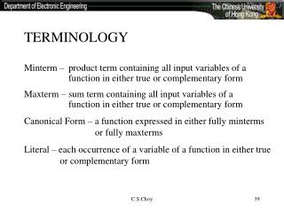 TERMINOLOGY