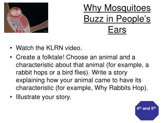 Why Mosquitoes Buzz in People’s Ears