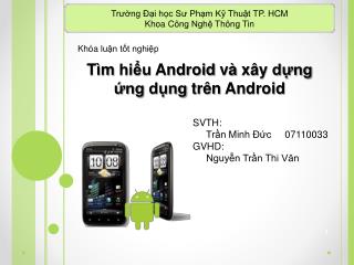 Trường Đ ại học Sư Phạm Kỹ Thuật TP. HCM Khoa Công Nghệ Thông Tin