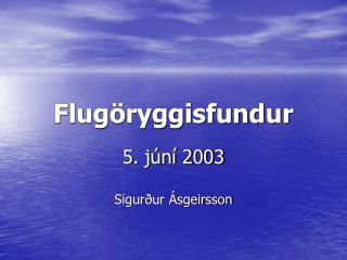 Flugöryggisfundur