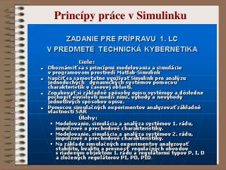 Princípy práce v Simulinku